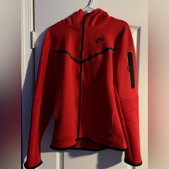 Nike Sweaters Nike Tech Fleece University Red Poshmark